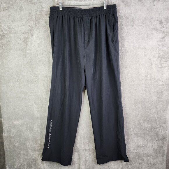 Mens Black Under Armour Vital Warm Up Pants Active Athletic Size 2XL - Picture 1 of 16
